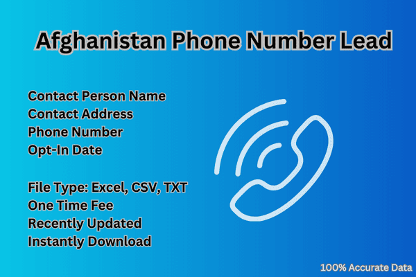 Afghanistan phone number lead