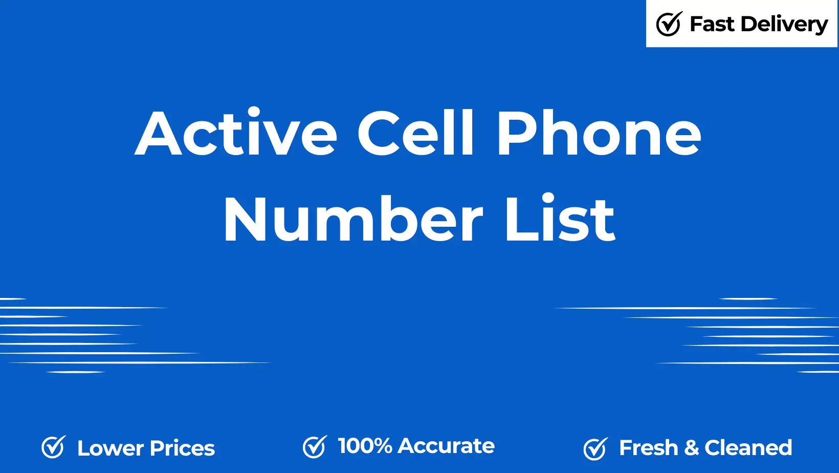 Active cell phone number list