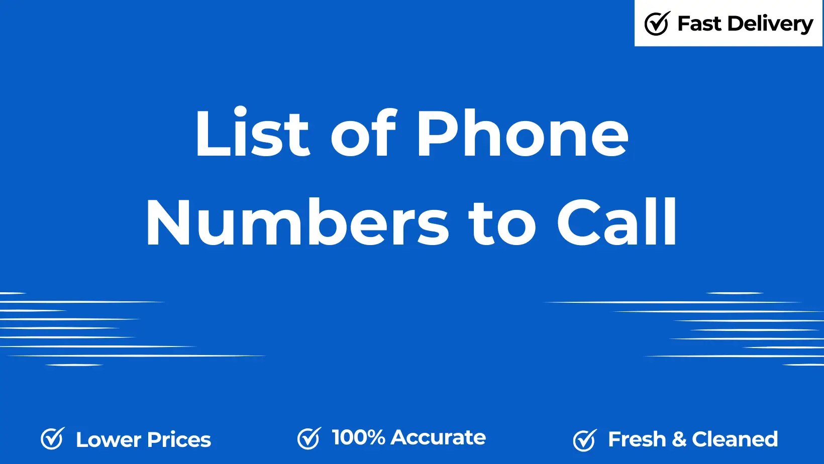 List of phone numbers to call
