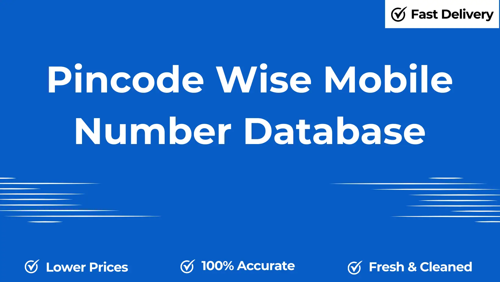 Pincode wise mobile number database